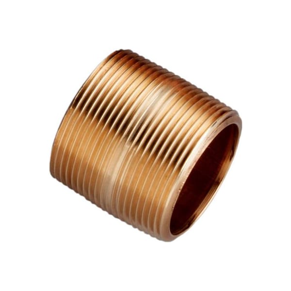 Merit Brass 1-1/2 In. X 1-3/4 In. Lead Free Seamless Red Brass Pipe Nipple - 140 PSI - Sch. 40 - Domestic 2024-001 - main